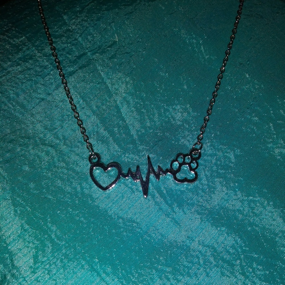 Paw and Heart Necklace